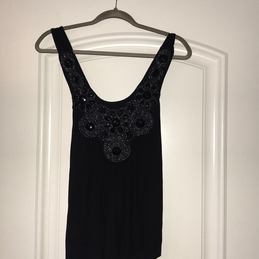 Bebe Black blouse with stones